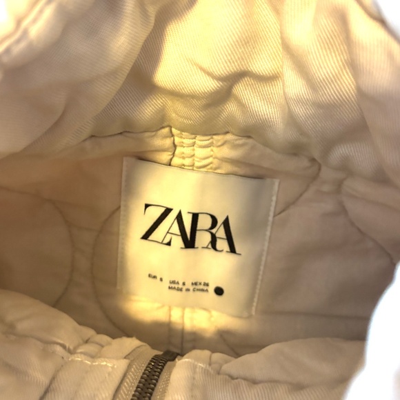 Zara oversized ecru off white lyocell and cotton quilted puffer vest NWT - Picture 8 of 13